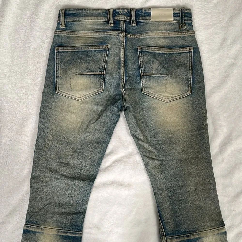 KDNK 11 4 14 11 Distressed Washed Dirty Design Men’s Blue Jeans! Size30 - Picture 4 of 7